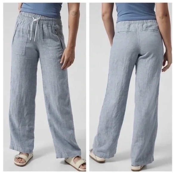 Athleta Pants - Athleta Light Blue Wide-Leg Pants